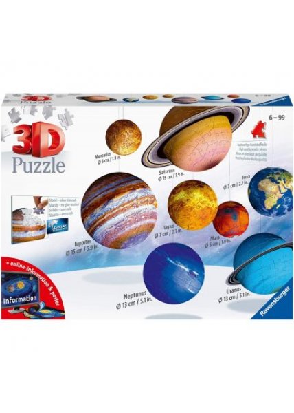 3D Puzzles: Solar System (540 pieces)